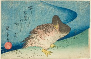 nehir kıyısında kaz by Utagawa Hiroshige