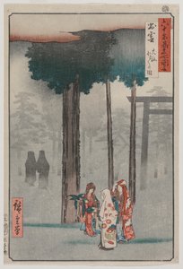 Izumo Grand Shrine'daki Hotohoto Festivali, Altmış İldeki Ünlü Yerlerin Görünümleri serisinden by Utagawa Hiroshige