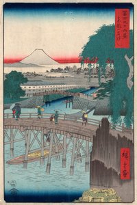 Ichikobu Köprüsü, 1858. by Utagawa Hiroshige