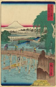 Doğu Başkentindeki Ichikoku Köprüsü (Toto Ichikokubashi), "Fuji Dağı
