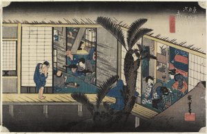 Hizmetçiler ile Han, Akasaka, c. 1833