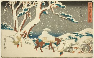 Ishiyakushi, seriden "şehir derecesinin elliinci lee S sesi (şehir derecesi ana dağın yanında)," by Utagawa Hiroshige