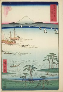 Kazusa Eyaletindeki Kurodo Körfezi (Kazusa Kurodo no ura), Fuji Dağı