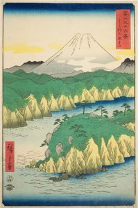 Hakone Gölü (Hakone no kosui), "Fuji Dağı'nın Otuz Altı Manzarası (Fuji sanjurokkei)" serisinden by Utagawa Hiroshige