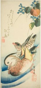 Mandalina ördekleri by Utagawa Hiroshige