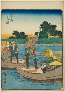 Bul, kentsel derecenin "elliinci lee S sesi" ni bulun "(Bay Omotoyama)," kaba bir k w s te kentsel derecesi (kişi kentsel derecesi) ) by Utagawa Hiroshige