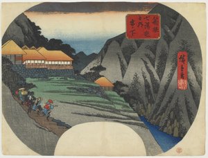Miyanoshita, 1834-39 (renkli tahta baskı)