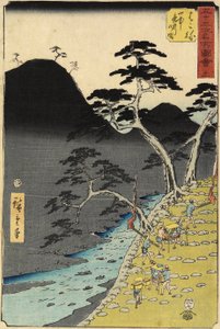 No.11 River in the Mountain at Night, Hakone, Temmuz 1855