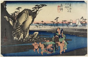 Okitsu'daki Okitsu Nehri, 1833 dolayları