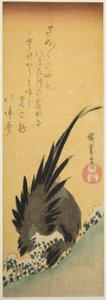 Horoz kışın bir yamaca by Utagawa Hiroshige
