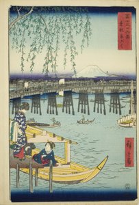 Doğu Başkentindeki Ryogoku Köprüsü (Toto Ryogoku), "Fuji Dağı