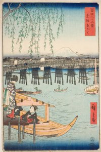 Doğu Başkentindeki Ryogoku Köprüsü (Toto Ryogoku), "Fuji Dağı