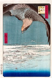 Susaki ve Fukagawa yakınlarındaki Jumantsubo Ovası, 1856-1858. by Utagawa Hiroshige
