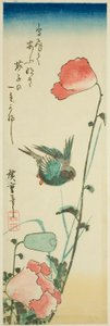 Kırlangıç ve haşhaş by Utagawa Hiroshige