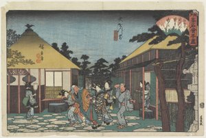 O_onji Tapınağı Önünde Tagawaya, c. 1835-1842
