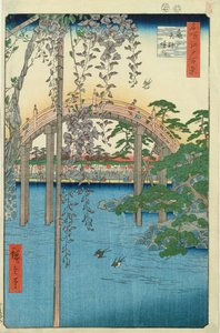 Wisteria veya Kameido Tenjin Keidai ile Köprü, plaka 57, 