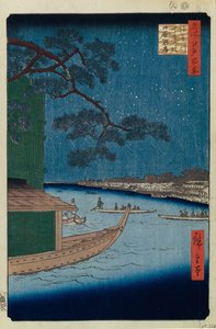 Asakusa Nehri Üzerinde Başarı Çamı ve Oumayagashi Edo