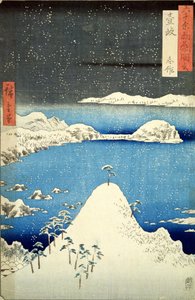 Kar Fırtınası (renkli tahta baskı) by Utagawa Hiroshige