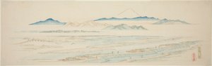 Edo banliyölerinin isimsiz bir dizi ünlü manzarasından Tamagawa Köyü (Tamagawa no sato), by Utagawa Hiroshige