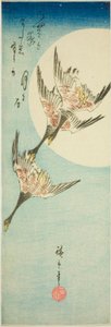 Dolunayda Uçan Yaban Kazları by Utagawa Hiroshige