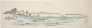 Yuhigaoka, Edo banliyölerinin isimsiz bir dizi ünlü manzarasından by Utagawa Hiroshige
