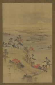 Sonbahar manzarası, 19. yüzyılın ortalarında. by Utagawa Hiroshige II