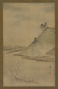 Bahar manzarası, 19. yüzyılın ortalarında. by Utagawa Hiroshige II
