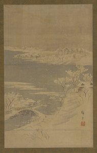 Kış manzarası, 19. yüzyılın ortalarında. by Utagawa Hiroshige II