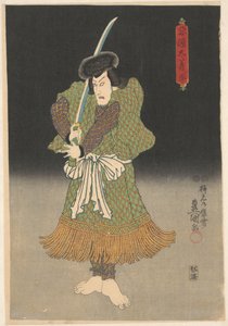 Yalınayak ve Kılıç Oyuncusu by Utagawa Kunisada (I)