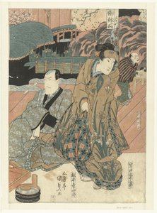 aktörler sahnede by Utagawa Kunisada (I)