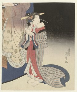 Fahişe geceye hazırlanıyor by Utagawa Kunisada (I)