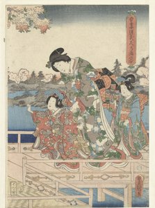 Doğu Genji için Bir Bahar Ziyafeti Azuma Genji hana no yuen (nesnedeki başlık) by Utagawa Kunisada (I)