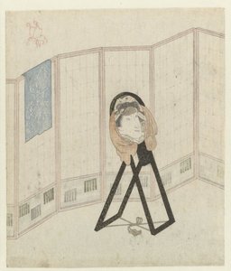 Oda bölücüde ayna by Utagawa Kunisada (I)