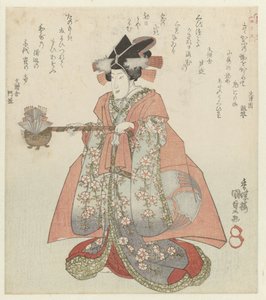 Sake su ısıtıcısı olan kadın Katsushika Şiir Derneği için dört sadık vasal Katsushika Shitennô (dizi adı) by Utagawa Kunisada (I)