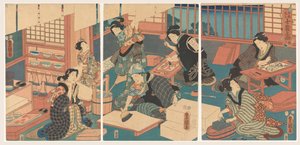 Kadınlar resim yapar by Utagawa Kunisada (I)