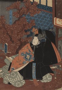 Ashikaga Yoshihisa Higashiyama Sakura engelleme by Utagawa Kunisada
