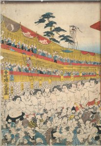 Büyük Sumo Festivali Resimleri by Utagawa Kunisada