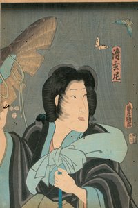 Şair ve kelebek, Otaya Takichi tarafından yayınlandı by Utagawa Kunisada
