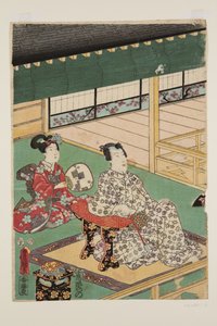 Beşinci Ay (Satsuki) (renkli tahta baskı) by Utagawa Kunisada