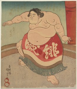 Tesmo güreşçi kızıl güç ve iyi by Utagawa Kunisada