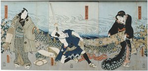 Tiyatro Sahnesi, 1844 by Utagawa Kunisada