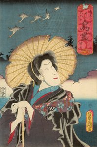 Otaya Takichi tarafından yayınlanan Yaban Kazları by Utagawa Kunisada