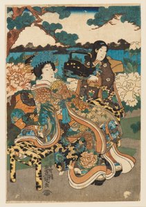 Tahta baskı - Nezaket ve hizmetçi, 1786-1865 by Utagawa Kunisada