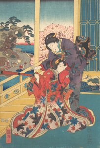 Akashi Akashi no hana'nın çiçeği, 1853. by Utagawa Kuniteru