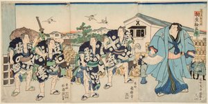 Sumo güreşçisi Aioi, Utagawa Kuniteru (1808-1876) tarafından basılmıştır.
