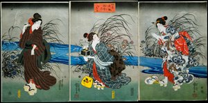 Yazın Ateşböceklerini Yakalamak (Nōryō no hotaru) Serisi: Dört Mevsim Eğlenceleri (Shiki yūkan), c.1845-1846 by Utagawa Kuniyoshi