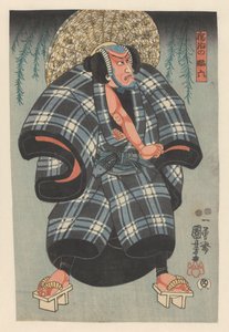 Daroku no Daraku near willow branches by Utagawa Kuniyoshi