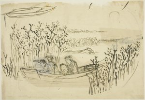 Omori'de Yosun Toplama by Utagawa Kuniyoshi