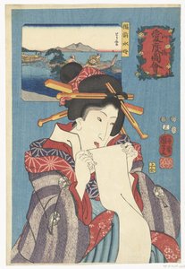 Bizen ilinden denizanası Bizen kurage (nesne üzerindeki başlık) Dağ ve deniz için sıcak duygular (dizi adı) Sankai medetai zue (nesne üzerinde seri başlığı) by Utagawa Kuniyoshi