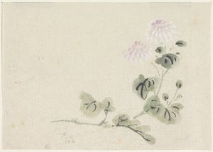 Mor-beyaz krizantem by Utagawa Kuniyoshi